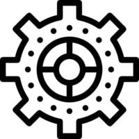 Gear setting symbol icon vector image. Illustration of the industrial wheel mechine mechanism design image