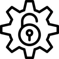 Gear setting symbol icon vector image. Illustration of the industrial wheel mechine mechanism design image