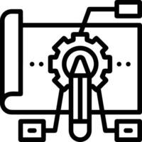 Gear setting symbol icon vector image. Illustration of the industrial wheel mechine mechanism design image