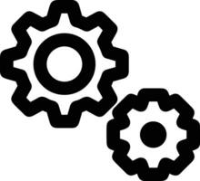 Gear setting symbol icon vector image. Illustration of the industrial wheel mechine mechanism design image