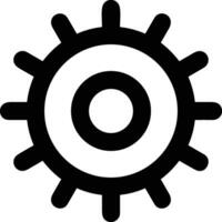 Gear setting symbol icon vector image. Illustration of the industrial wheel mechine mechanism design image