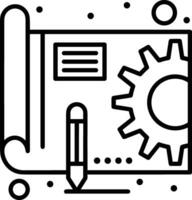 Gear setting symbol icon vector image. Illustration of the industrial wheel mechine mechanism design image