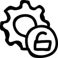 Gear setting symbol icon vector image. Illustration of the industrial wheel mechine mechanism design image
