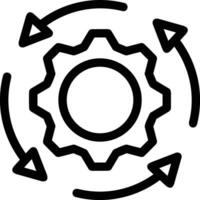 Gear setting symbol icon vector image. Illustration of the industrial wheel mechine mechanism design image