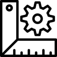 Gear setting symbol icon vector image. Illustration of the industrial wheel mechine mechanism design image