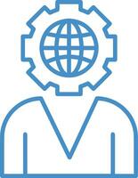 Gear setting symbol icon vector image. Illustration of the industrial wheel mechine mechanism design image