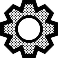 Gear setting symbol icon vector image. Illustration of the industrial wheel mechine mechanism design image