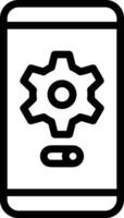 Gear setting symbol icon vector image. Illustration of the industrial wheel mechine mechanism design image