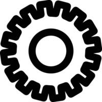 Gear setting symbol icon vector image. Illustration of the industrial wheel mechine mechanism design image