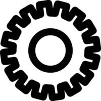 Gear setting symbol icon vector image. Illustration of the industrial wheel mechine mechanism design image