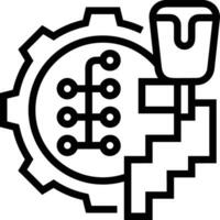 Gear setting symbol icon vector image. Illustration of the industrial wheel mechine mechanism design image