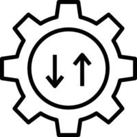 Gear setting symbol icon vector image. Illustration of the industrial wheel mechine mechanism design image