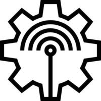 Gear setting symbol icon vector image. Illustration of the industrial wheel mechine mechanism design image