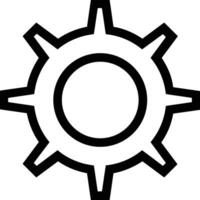 Gear setting symbol icon vector image. Illustration of the industrial wheel mechine mechanism design image