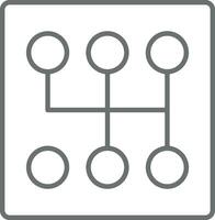 Gear setting symbol icon vector image. Illustration of the industrial wheel mechine mechanism design image