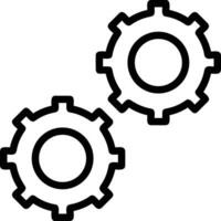 Gear setting symbol icon vector image. Illustration of the industrial wheel mechine mechanism design image