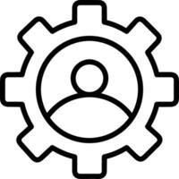 Gear setting symbol icon vector image. Illustration of the industrial wheel mechine mechanism design image