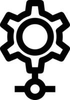 Gear setting symbol icon vector image. Illustration of the industrial wheel mechine mechanism design image