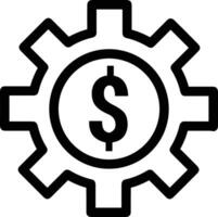 Gear setting symbol icon vector image. Illustration of the industrial wheel mechine mechanism design image