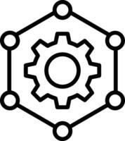 Gear setting symbol icon vector image. Illustration of the industrial wheel mechine mechanism design image