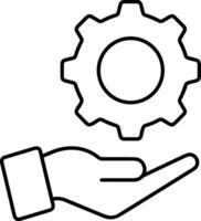 Gear setting symbol icon vector image. Illustration of the industrial wheel mechine mechanism design image
