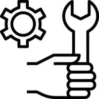 Gear setting symbol icon vector image. Illustration of the industrial wheel mechine mechanism design image