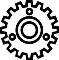 Gear setting symbol icon vector image. Illustration of the industrial wheel mechine mechanism design image