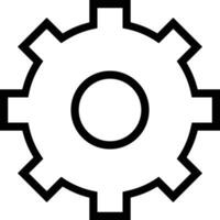 Gear setting symbol icon vector image. Illustration of the industrial wheel mechine mechanism design image