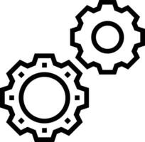 Gear setting symbol icon vector image. Illustration of the industrial wheel mechine mechanism design image
