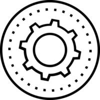 Gear setting symbol icon vector image. Illustration of the industrial wheel mechine mechanism design image