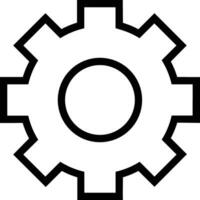 Gear setting symbol icon vector image. Illustration of the industrial wheel mechine mechanism design image