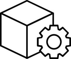 Gear setting symbol icon vector image. Illustration of the industrial wheel mechine mechanism design image