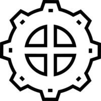 Gear setting symbol icon vector image. Illustration of the industrial wheel mechine mechanism design image