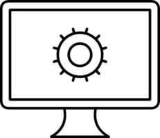 Gear setting symbol icon vector image. Illustration of the industrial wheel mechine mechanism design image