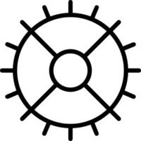 Gear setting symbol icon vector image. Illustration of the industrial wheel mechine mechanism design image