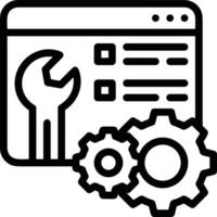 Gear setting symbol icon vector image. Illustration of the industrial wheel mechine mechanism design image