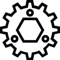 Gear setting symbol icon vector image. Illustration of the industrial wheel mechine mechanism design image