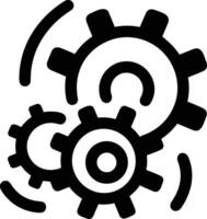 Gear setting symbol icon vector image. Illustration of the industrial wheel mechine mechanism design image