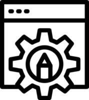 Gear setting symbol icon vector image. Illustration of the industrial wheel mechine mechanism design image