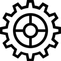 Gear setting symbol icon vector image. Illustration of the industrial wheel mechine mechanism design image