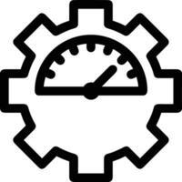 Gear setting symbol icon vector image. Illustration of the industrial wheel mechine mechanism design image