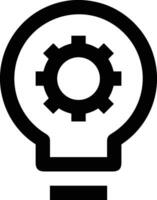 Gear setting symbol icon vector image. Illustration of the industrial wheel mechine mechanism design image