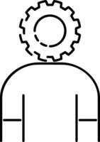 Gear setting symbol icon vector image. Illustration of the industrial wheel mechine mechanism design image