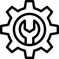 Gear setting symbol icon vector image. Illustration of the industrial wheel mechine mechanism design image