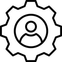 Gear setting symbol icon vector image. Illustration of the industrial wheel mechine mechanism design image