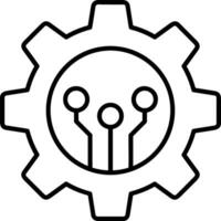 Gear setting symbol icon vector image. Illustration of the industrial wheel mechine mechanism design image