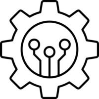 Gear setting symbol icon vector image. Illustration of the industrial wheel mechine mechanism design image