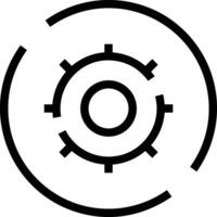 Gear setting symbol icon vector image. Illustration of the industrial wheel mechine mechanism design image