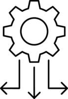 Gear setting symbol icon vector image. Illustration of the industrial wheel mechine mechanism design image