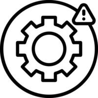 Gear setting symbol icon vector image. Illustration of the industrial wheel mechine mechanism design image